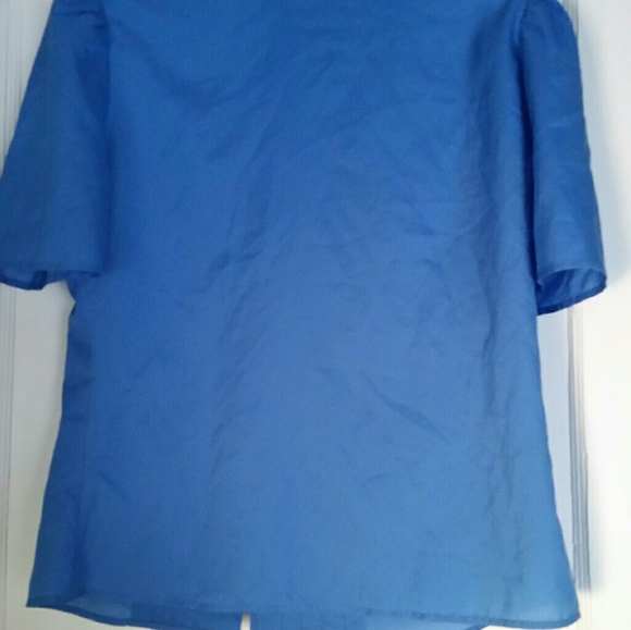 Steven Barry Blue Button Down Blouse Jr. SZ 11/12 - Picture 2 of 3